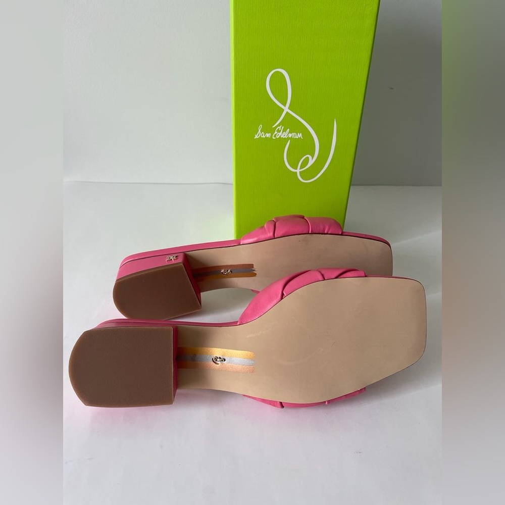 NIB Sam Edelman Dawson Slide Sandal in Carmine Rose - Picture 9 of 9